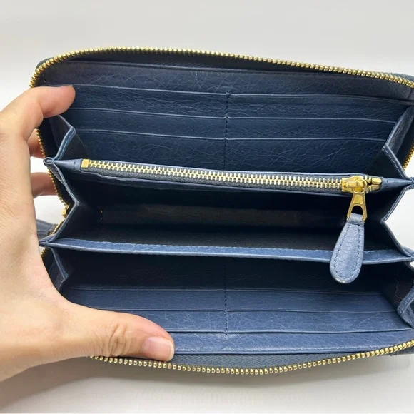 Balenciaga Motocross Giant 12 Continental Wallet in Blue - Picture 3 of 16
